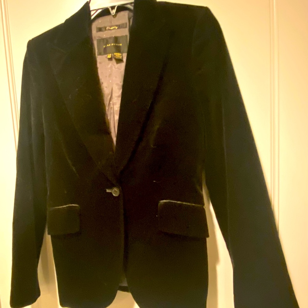Zara Woman Velvet Blazer Size 4